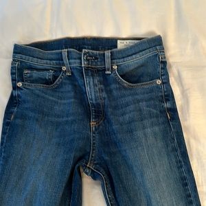 Rag and bone high rise skinny blue jean